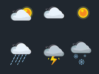 Flat Design Weather design flat flat design flatdesign icon illustration illustrator logo tutorial vector