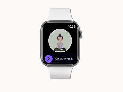 Yoga app app design home screen interaction iot smartwatch ui ux watch yoga