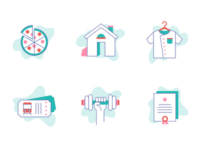 Icons for Gronda design icon set icons illustration