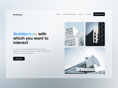 the Bureau concept architecture design font helvetica modern ui ui design ux web web design website