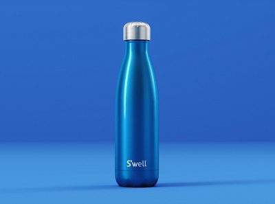 S'well Studio Ocean Blue. 3d 3d artist 3ds bottle c4d cgi illustration marketing product product rendering render rendering