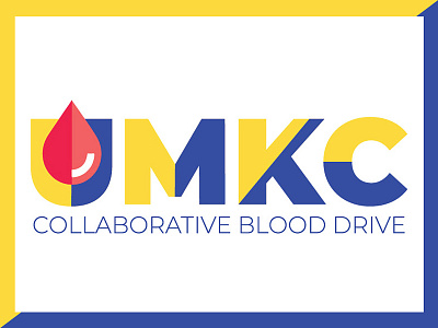 UMKC Collaborative Blood Drive blood blood test collaborative doctor drive illustrator kansas kansas city logo logodesign missouri umkc university vector