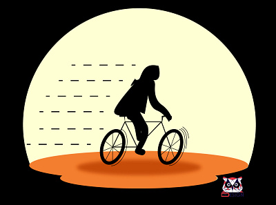 Woman riding bike creation design drawing dribbble photoshop drawing illustration illustrator cc vector