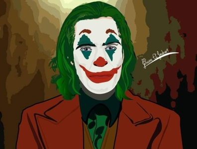 The Joker drawing illustration the joker