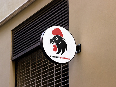Chicken Delivery Logo Mockup