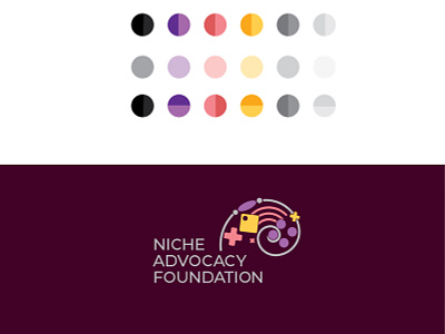 Niche Advocacy Foundation Dark Version logo activities brain brand identity branding community design identity design logo neurology neurons pune vector veerendratikhe