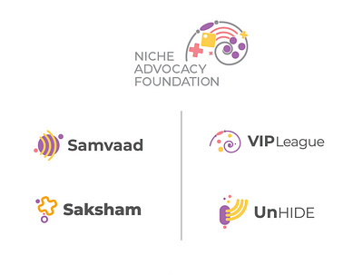 meet family members of NICHE Advocacy Foundation brand identity branding design logo pune veerendratikhe