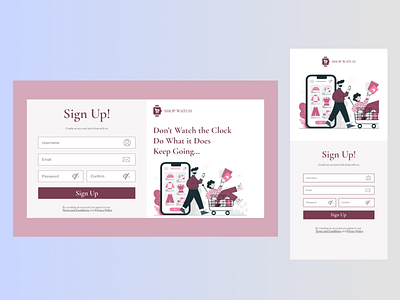 Responsive Sign Up Page