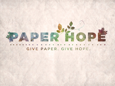 Paper Hope (concept 1) dots floral gotham hope paper watercolor
