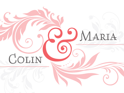 Colin & Maria (Wedding Announcement) ampersand branding filigree logo marriage wedding