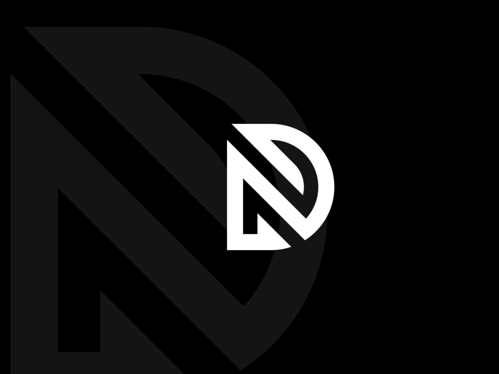 Dn modern letter logo design with swoosh Vector Image