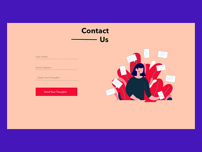 New Landing Page Design Using Adobe XD contact contact form contact us freelance illustration ui ui ux ui design uidesign webdesign