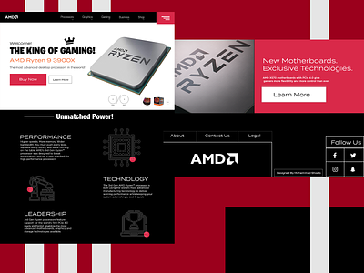 Amd Ryzen 9 Landing Page Design branding design ecommerce experience experiment freelance header modern modernism uidesign webdesign