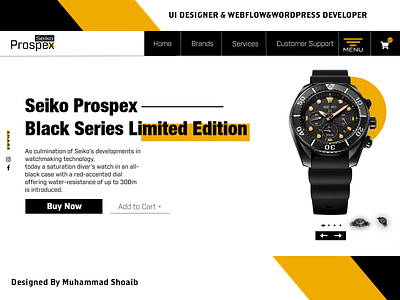 Seiko Watch Product Page for eCommerce Modern Header branding design ecommerce ecommerce design experience freelance header ui ux uidesign webdesign