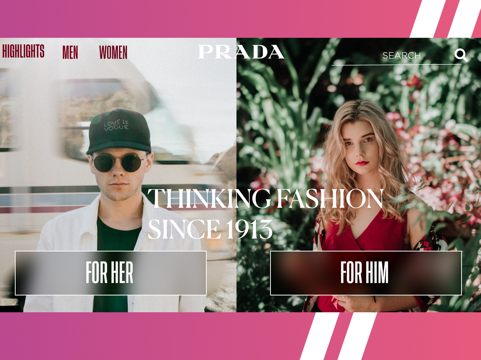 Prada Official Website, Thinking fashion since 1913