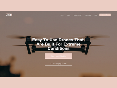 Landing Page for Drones website