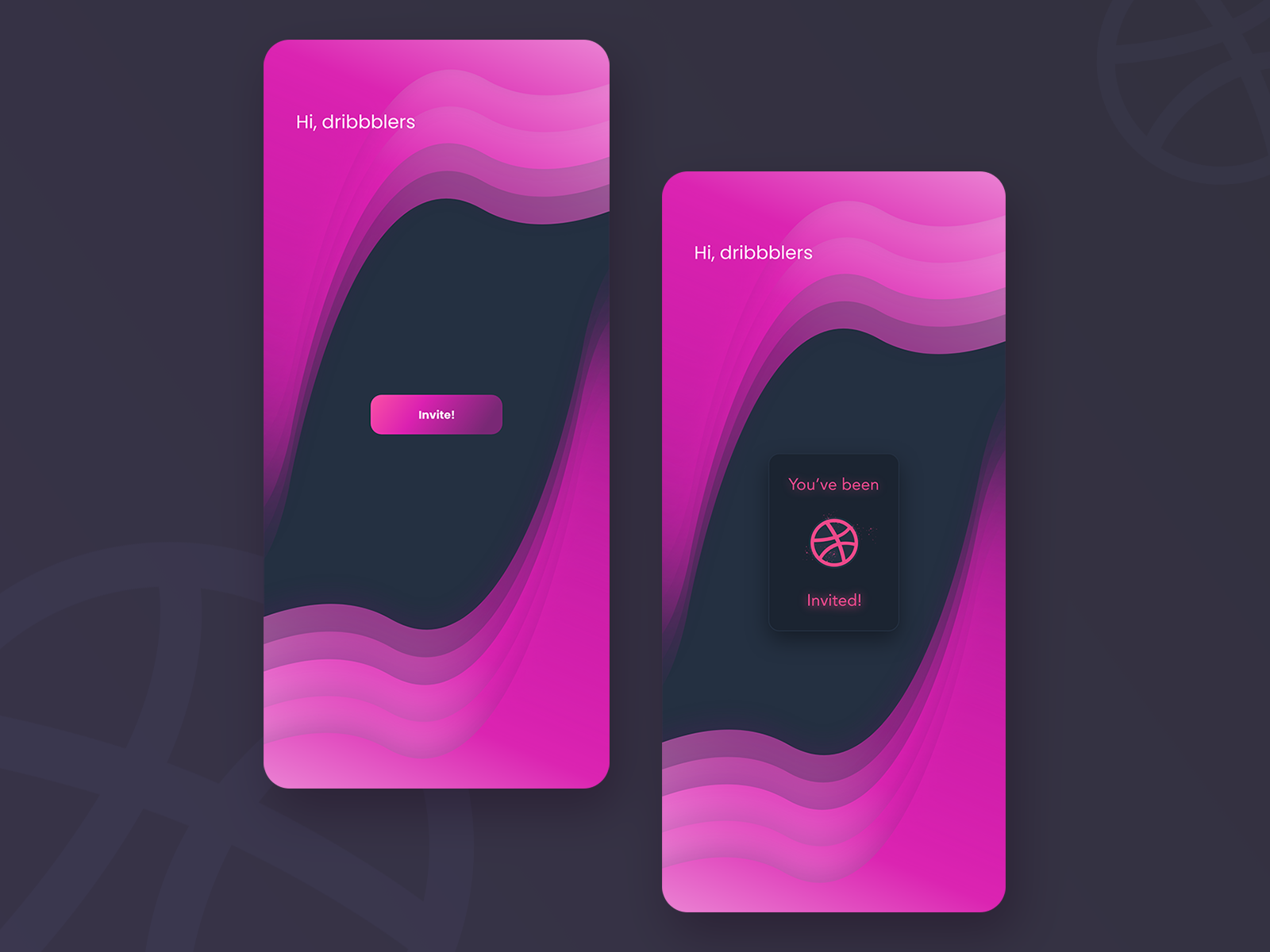 1 Invite! :) by Zack Taylor on Dribbble