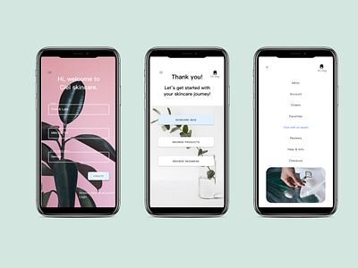 Ciel Skincare app branding logo skincare ui