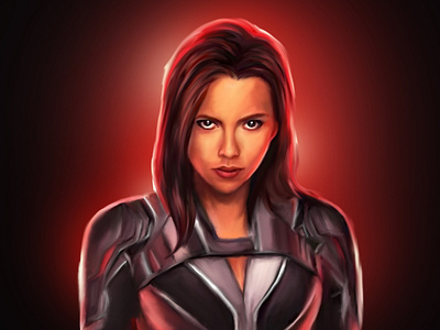 black widow Digital Painting