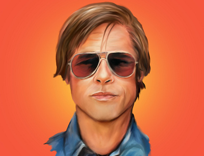 Brad Pitt Digital Painting art artist digital illustration digital painting digitalart digitaldrawing drawing paint photoshop sketchbook