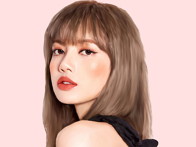 Lisa Black Pink Digital Painting