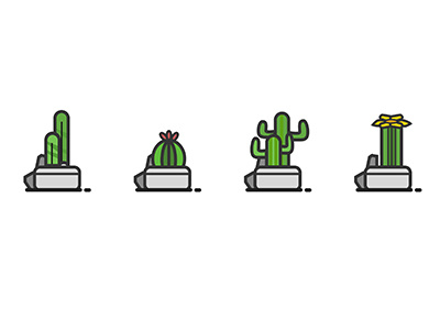植物小图标，仙人掌🌵 botany cactus icon