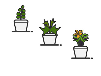 potted plant icon illustration