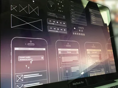 iOS Clear wireframes color ios iphone iphone5 omnigraffle wireframe