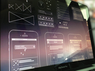 iOS Clear wireframes