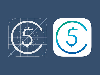 5coins icon accounts app color cost cost，icon design flat icon ios7 iphone money spent