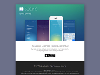5coins website accounts app color cost flat ios7 iphone money spent web design website