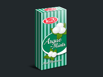 Wade's Argue-Mints 3d 3d art art branding design food green illustration mint product product design realistic sketch sketchapp vector vector illustration