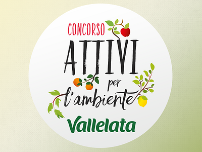 Concorso Attivi per l'Ambiente Vallelata contest fruits green illustration lettering logo logodesign type typography