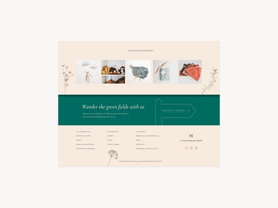 Knitting designer & shop footer footer footer design shopify web design