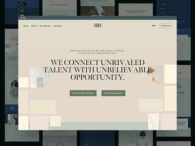 SBH Fashion Homepage b2b business development fashion homepage ui ux website wordpress