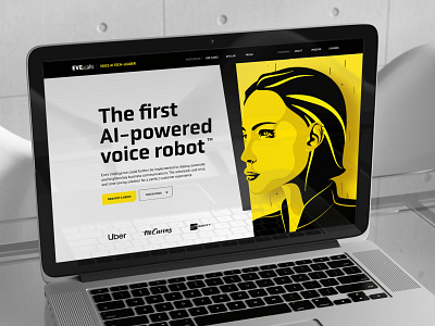 EVE.calls website ai b2b design homepage illustration saas ui ux web web design website