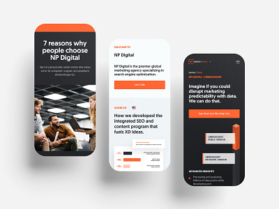 NP Digital Mobile Website analytics b2b design homepage illustration mobile saas seo ui ux web design website