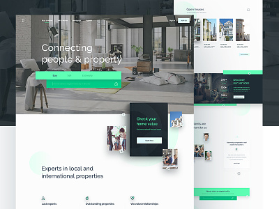 Real Estate WIP business management mortgage properties real estate rentals ui ux website