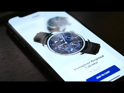 Watch Showroom Mobile App animation app invisionstudio mobile ui ux watches