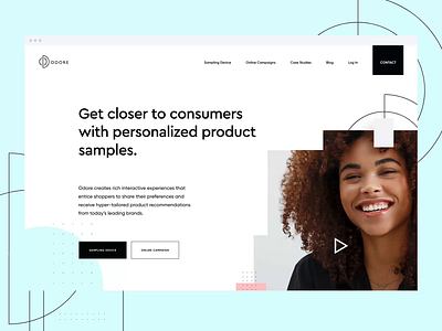 Odore Homepage Animation Concept animation concept design fashion gif homepage landing page odore parfume web web design website