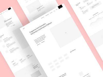 Odore Website Wireframes fashion parfume ui user experience ux web website wireframes