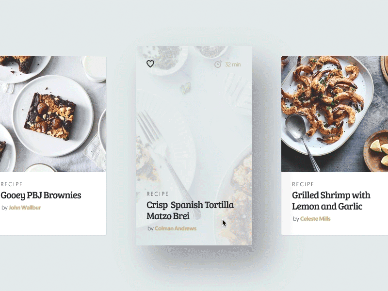 Foodiefit Interaction ｢.studio included ｣ cards e commerce fit fitness food gif recipes ui ux website