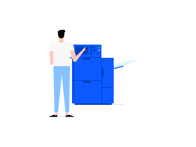 Error character error gif illustration printer