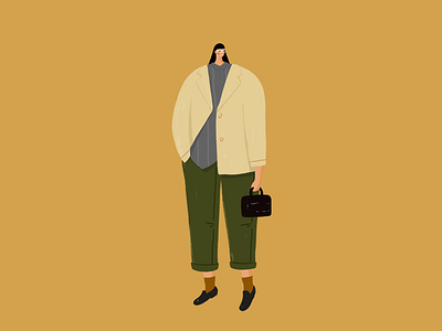 Outlook character fashion girl illustration
