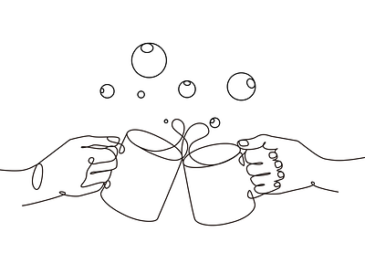 Cheers！ illustration mugs