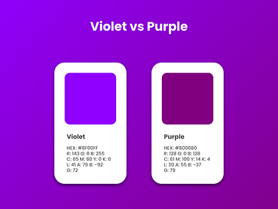 The color difference between Violet and Purple branding color colordifference colorindesign colors colortheory colour colours design designer graphic design illustration purple violet