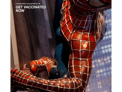 Even heroes have to get vaccinated awareness spiderman superhero vaccine