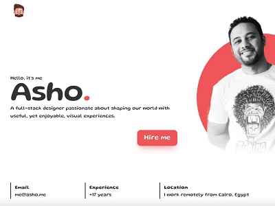 Asho.me (My personal website) design figma illustration ui web design