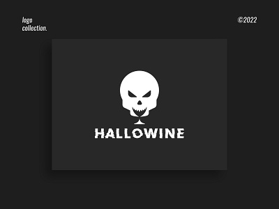 Hallowine Logo for Halloween Event bar bat black branding design evil ghost halloween horror illustration logo logo design logos pumpkin skull spooky trick or treat vector wine witch