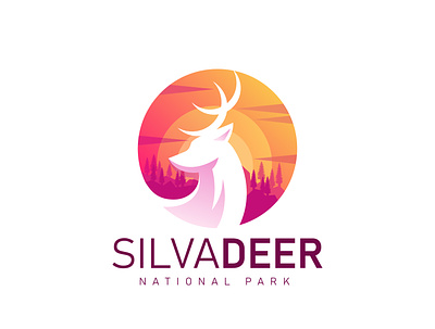 SilvaDeer Logo design animal animal logo branding design flat icon illustration logo minimal mockup psd vector